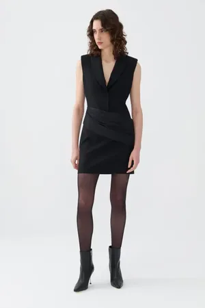 Nocturne Shoulder Pad Mini Dress in at Nordstrom, Size X-Large