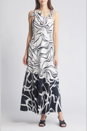 Du Paradis Asymmetric Neck A-Line Dress in at Nordstrom, Size X-Small