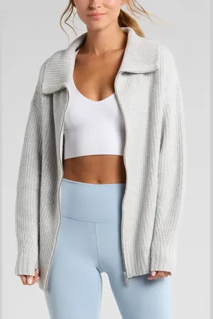 Zella Cozy Knit Zip-Up Cardigan in at Nordstrom, Size X-Small
