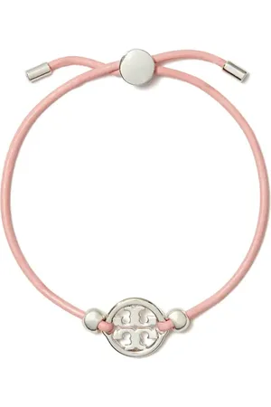 Tory Burch Miller Logo Slider Bracelet in Tory Silver /Pink at Nordstrom