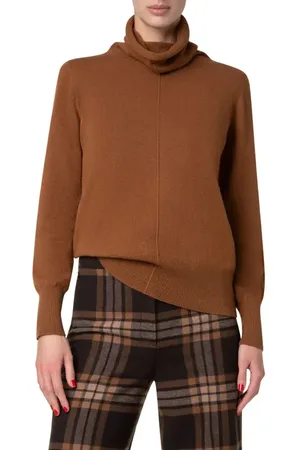 AKRIS Cowl Turtleneck Cashmere Sweater in at Nordstrom, Size 6