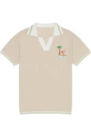 MAVRANS Flamingo Beach Mesh Johnny Collar Polo in at Nordstrom, Size Small