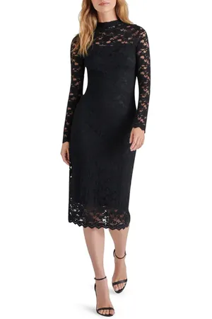 Steve Madden Vivienne Long Sleeve Floral Lace Dress in at Nordstrom, Size Small