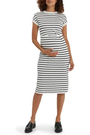 Nom Maternity Lydia Stripe Knit Maternity Dress in at Nordstrom, Size X-Small