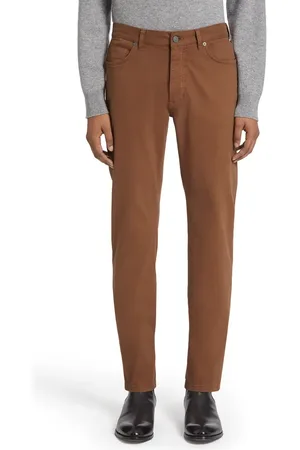 Ermenegildo Zegna City Fit Stretch Cotton Pants in at Nordstrom, Size 32