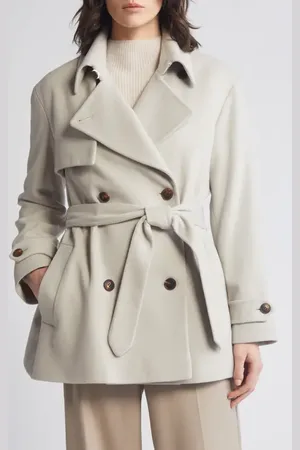 Fleurette Sonny Wool Trench Coat in at Nordstrom, Size 6