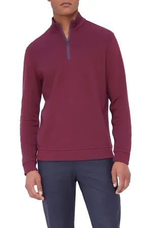 Bugatchi Quarter Zip Pullover in at Nordstrom, Size Small