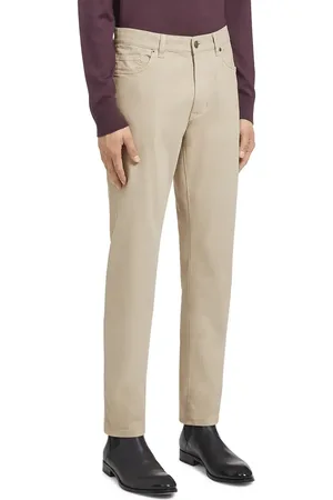 Ermenegildo Zegna City Fit Stretch Cotton Pants in at Nordstrom, Size 32
