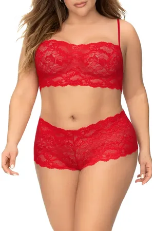 Mapalé Lace Bralette & Boyshorts Set in at Nordstrom, Size 1X