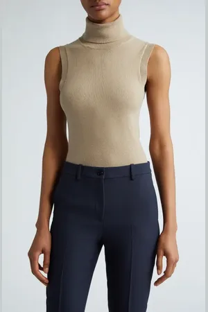 Michael Kors Sleeveless Cashmere Turtleneck Sweater in at Nordstrom, Size Large