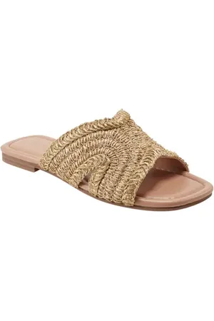 MARC FISHER Narda Raffia Slide Sandal in at Nordstrom, Size 6