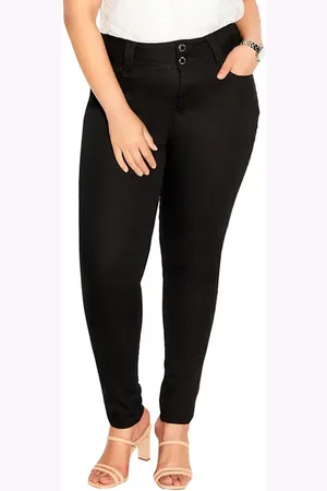 City Chic Asha High Waist Skinny Jeans in at Nordstrom, Size 22W