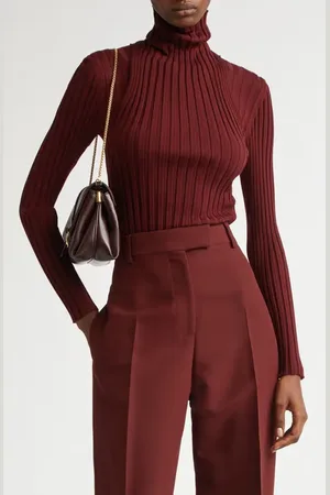 Salvatore Ferragamo Wool Rib Turtleneck Sweater in at Nordstrom, Size X-Small