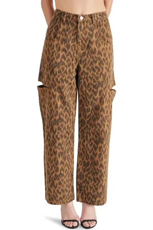 Steve Madden Maise Print Wide Leg Jeans at Nordstrom, Size 25