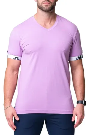 Maceoo Vivaldi Solid Peace V-Neck T-Shirt at Nordstrom, Size 3