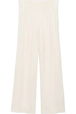 MANGO Pleated Pull-On Wide Leg Pants in at Nordstrom, Size Medium