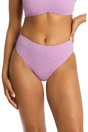 SEA LEVEL Interlace Retro High Waist Bikini Bottoms in at Nordstrom, Size 4 Us