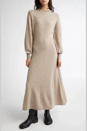 Johnstons Of Elgin Long Sleeve Cashmere Sweater Dress at Nordstrom, Size Medium