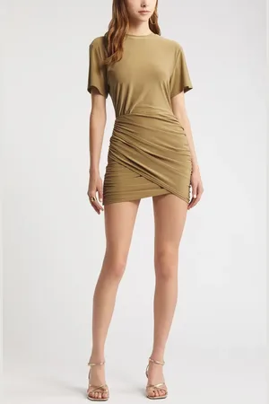 Open Edit Faux Wrap Jersey Dress in at Nordstrom, Size Large