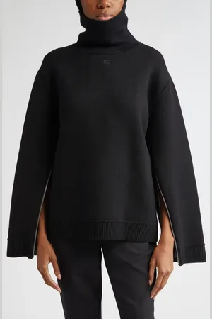 Courrèges Merino Wool Blend Turtleneck Sweater in at Nordstrom, Size X-Small