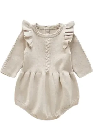 Ashmi & Co. Lizzie Ruffle Sleeve Knit Cotton Bodysuit in at Nordstrom, Size 6-9M