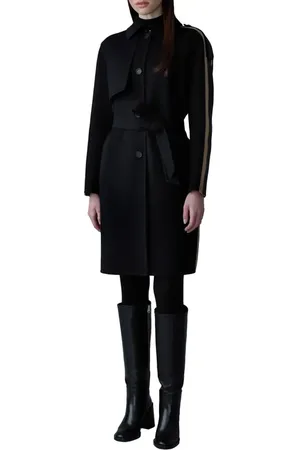 Mackage Aliza Wool Trench Coat in at Nordstrom, Size Medium