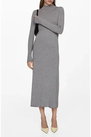MANGO Perkins Long Sleeve Knit Dress in at Nordstrom, Size 6