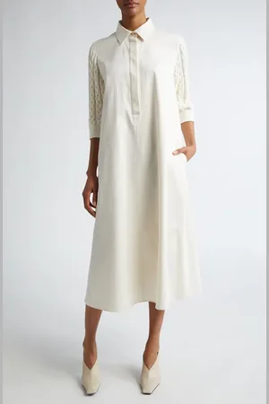Max Mara Armonia Mixed Media A-Line Dress in at Nordstrom, Size 6
