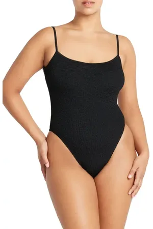 Bond Eye Low Palace Textured Open Back One-Piece Swimsuit in at Nordstrom
