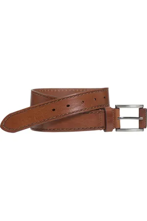 Johnston & Murphy Laser Topstitched Leather Belt in at Nordstrom, Size 32