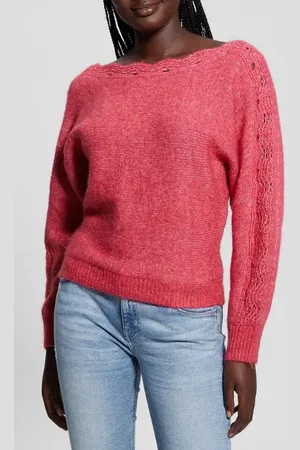 Guess Malorie Pointelle Detail Dolman Sleeve Sweater in at Nordstrom, Size Large