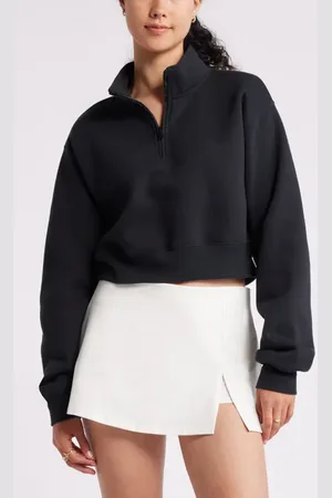 BP. Quarter Zip Fleece Detail Sweatshirt in at Nordstrom, Size X-Small