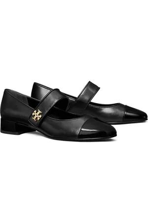 Tory Burch Cap Toe Mary Jane Pump in Perfect Black /Perfect Black at Nordstrom, Size 6.5
