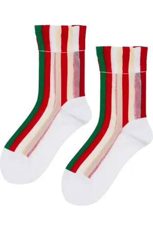 hansel from basel Festival Stripe Sheer Crew Socks in at Nordstrom
