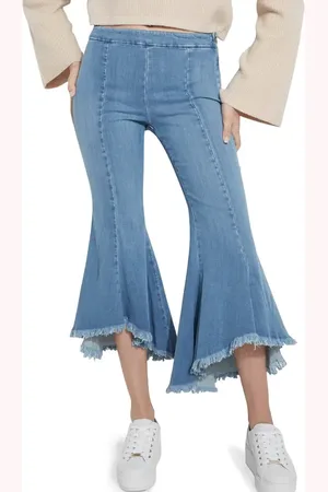 Guess Sofia 1981 Frayed Ankle Flare Jeans in at Nordstrom, Size 24