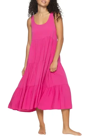 Felina Isabella Tiered Challis Nightgown in at Nordstrom, Size Small