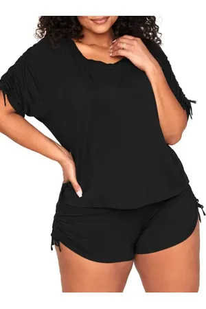 Adore Me Laura Pajama Knit Top & Short Set in at Nordstrom, Size 3X