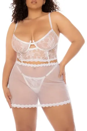 Mapalé 2-in-1 Bustier, Skirt & Thong Set in at Nordstrom, Size 1X