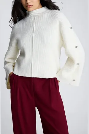 Kenneth Cole Rib Mock Neck Pullover in at Nordstrom, Size Large