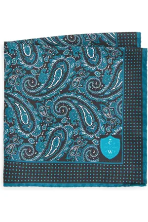 CLIFTON WILSON Paisley Silk Pocket Square at Nordstrom