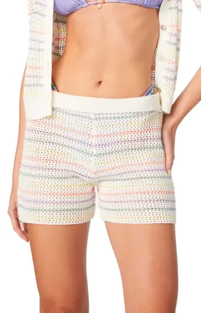 Capittana Maya Stripe Cover-Up Shorts in at Nordstrom, Size X-Small
