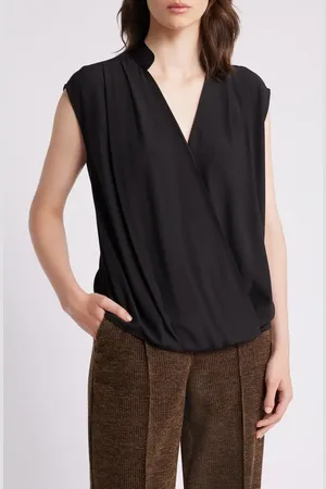 HUGO BOSS Bonelia Front Wrap Top in at Nordstrom, Size 2