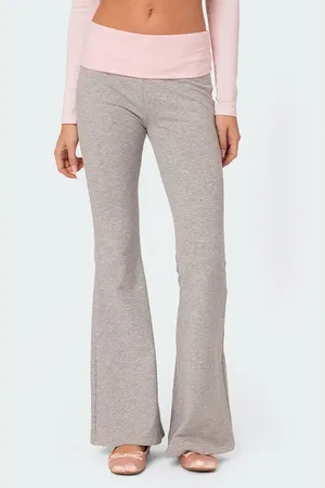 Edikted Molly Contrast Flare Leggings in at Nordstrom, Size X-Small