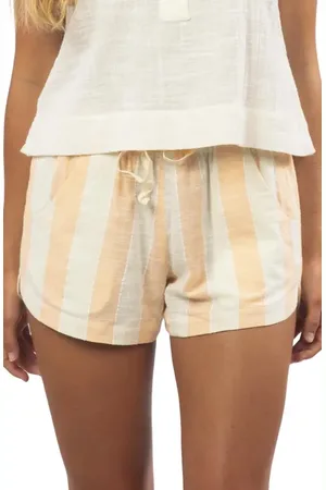 Rip Curl Havana Stripe Cotton & Linen Shorts in at Nordstrom, Size X-Large