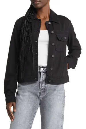Hidden Jeans Fitted Denim Trucker Jacket in at Nordstrom, Size X-Small