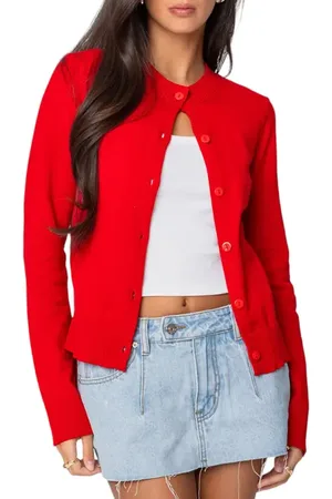 Edikted Hollie Cotton Cardigan in at Nordstrom, Size X-Small