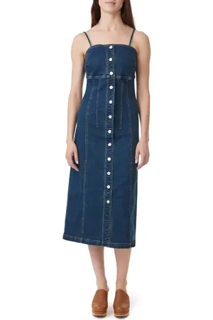 HABITUAL Button-Up Denim Midi Dress in at Nordstrom, Size 0