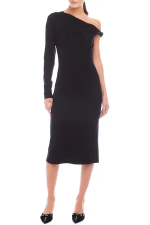 Fifteen Twenty Nadia One-Shoulder Midi Dress in at Nordstrom, Size X-Small