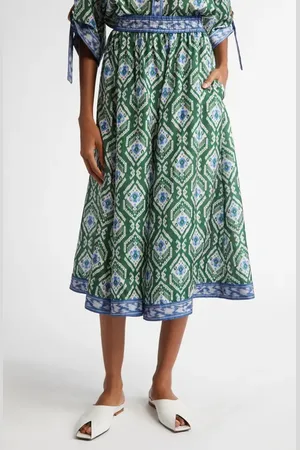 ZIMMERMANN Wylie Swing Ikat Silk Skirt in at Nordstrom, Size 0