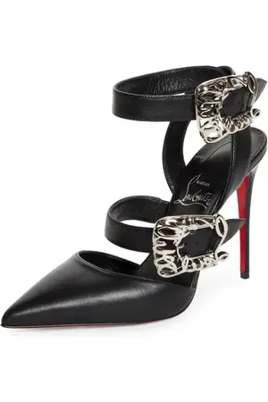 Christian Louboutin Giddylina Logo Buckle Pointed Toe Pump in at Nordstrom, Size 6Us